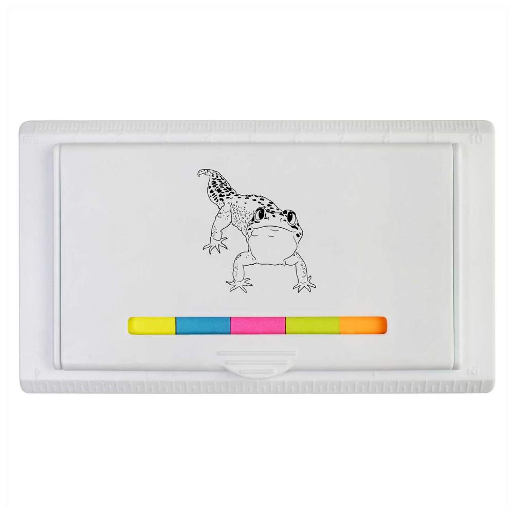 'Happy Leopard Gecko' Sticky Note Ruler Pad (ST00008162)