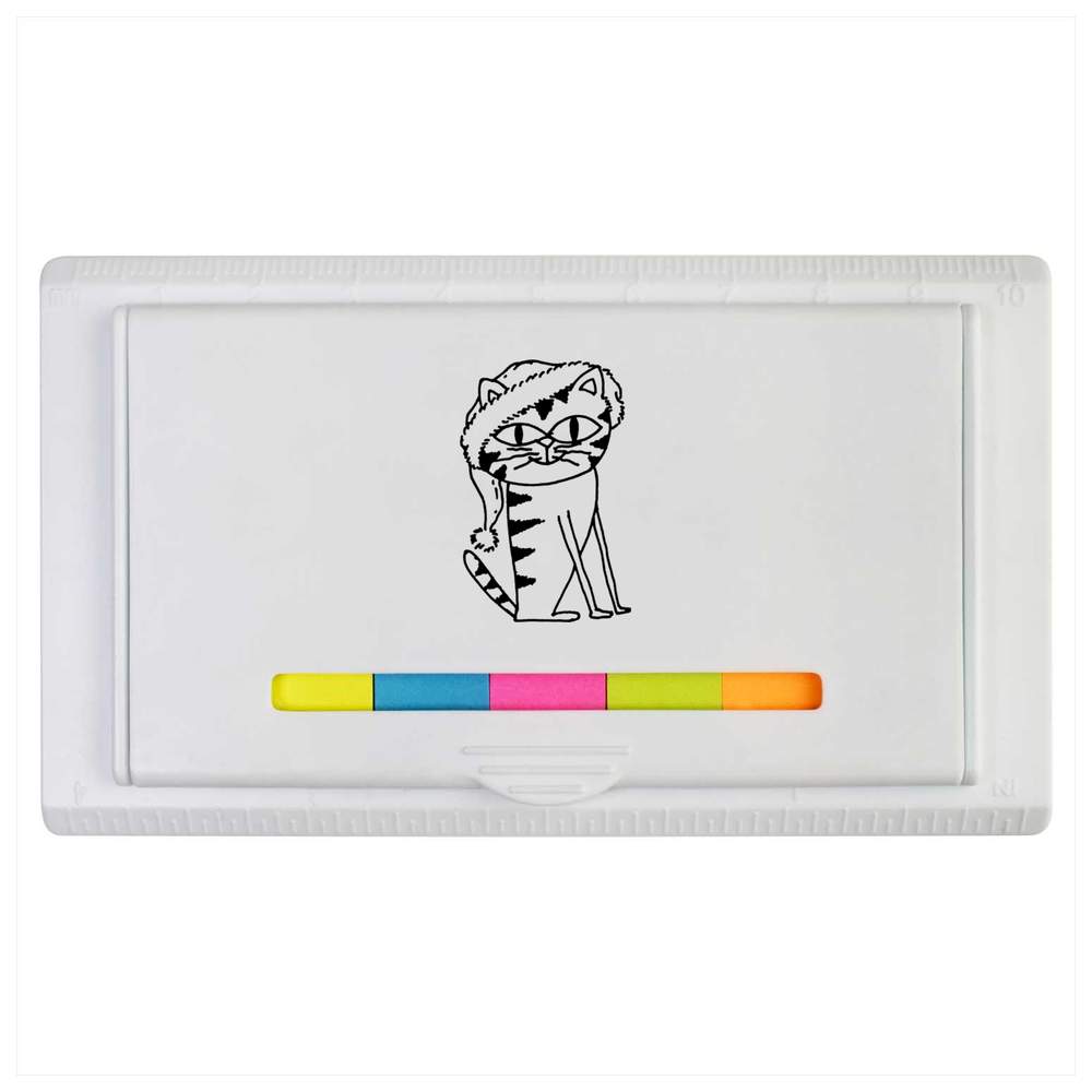 'Christmas Cat' Sticky Note Ruler Pad (ST00009186)