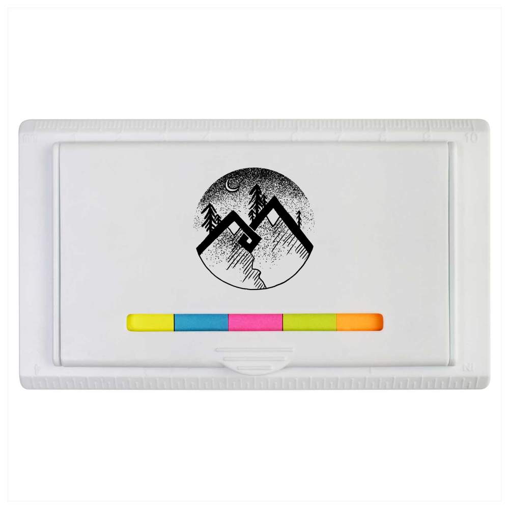 'Stylised Mountains' Sticky Note Ruler Pad (ST00017413)