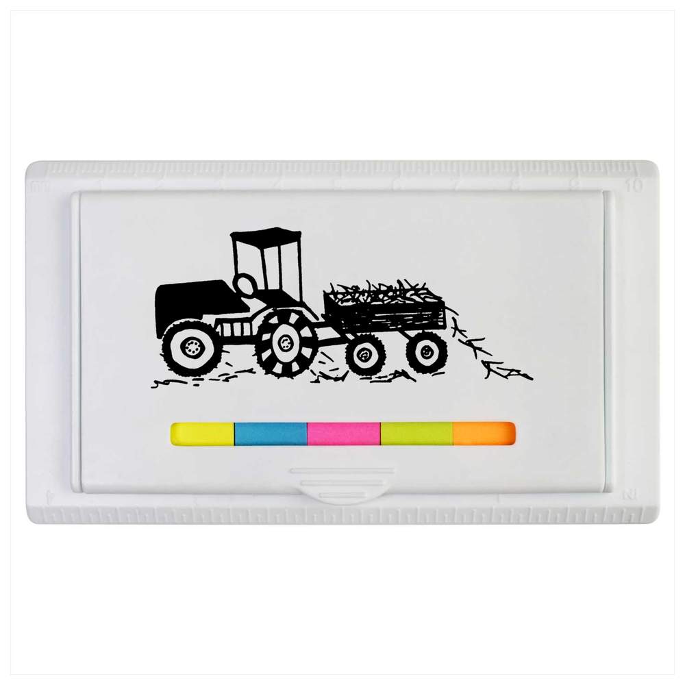 'Tractor Pulling Hay' Sticky Note Ruler Pad (ST00018769)