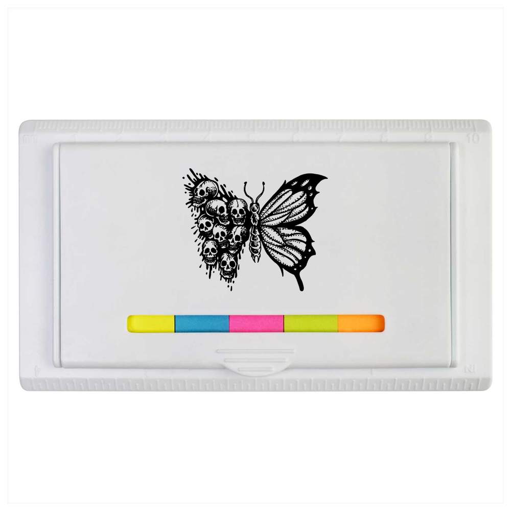 'Butterfly Skulls' Sticky Note Ruler Pad (ST00018947)