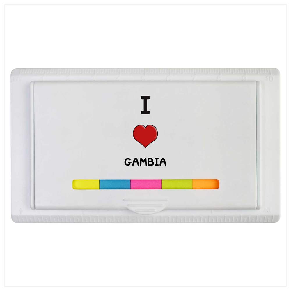 'I Love Gambia' Sticky Note Ruler Pad (ST00019707)