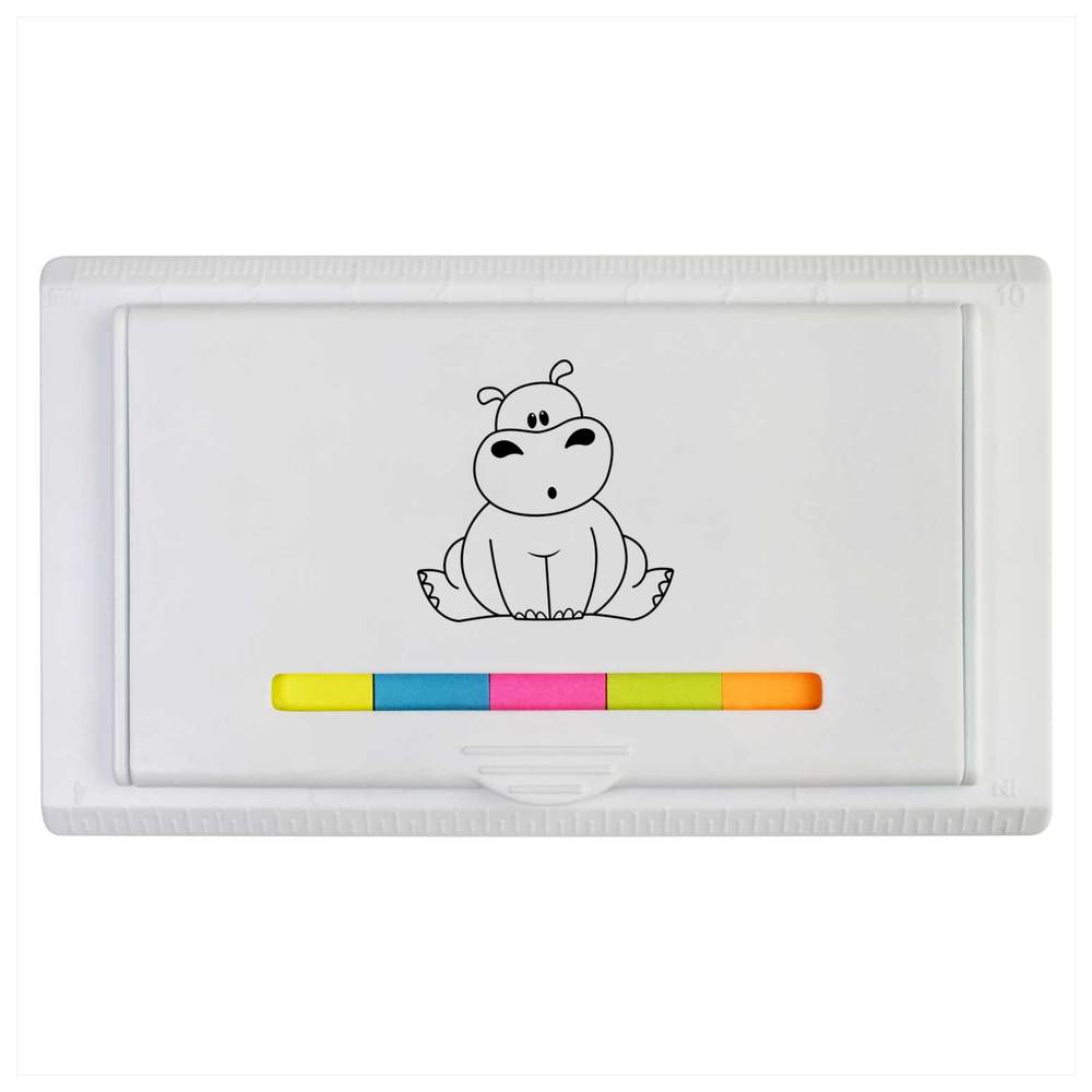 'Sitting Hippo' Sticky Note Ruler Pad (ST00019971)