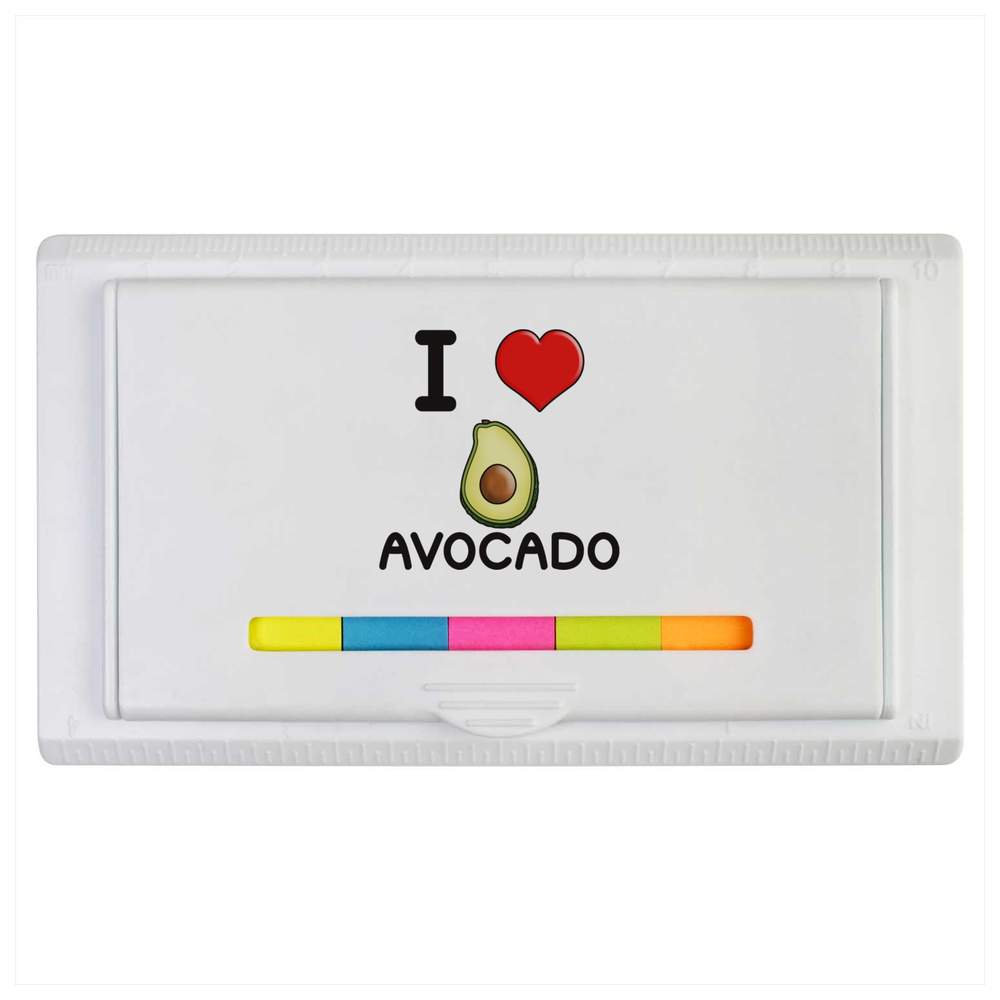 'I Love Avocado' Sticky Note Ruler Pad (ST00022316)