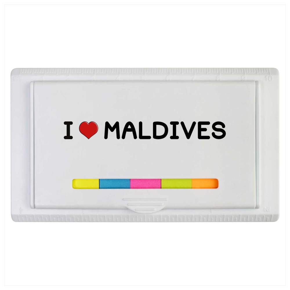 'I Love Maldives' Sticky Note Ruler Pad (ST00022485)