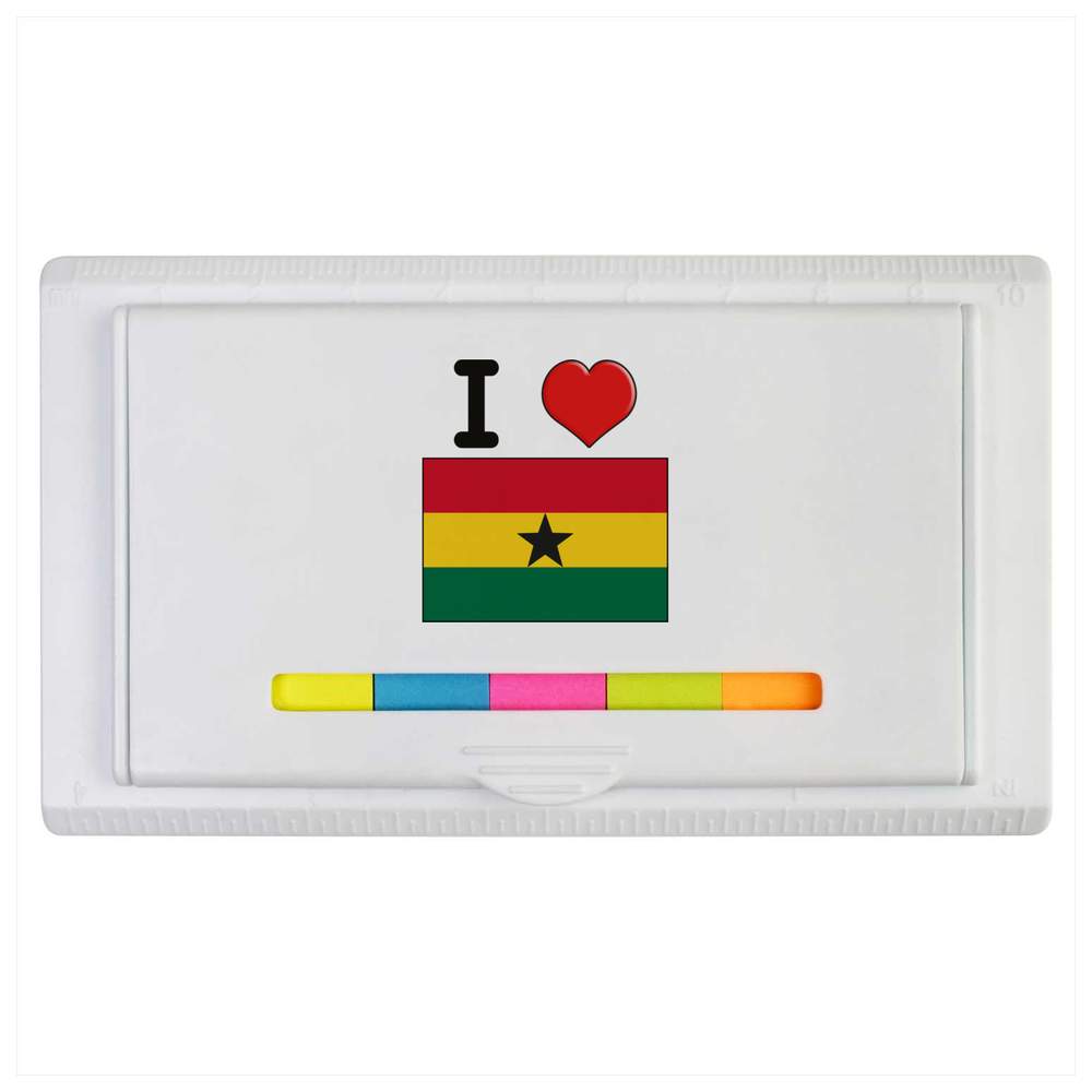 'I Love Ghana' Sticky Note Ruler Pad (ST00022588)