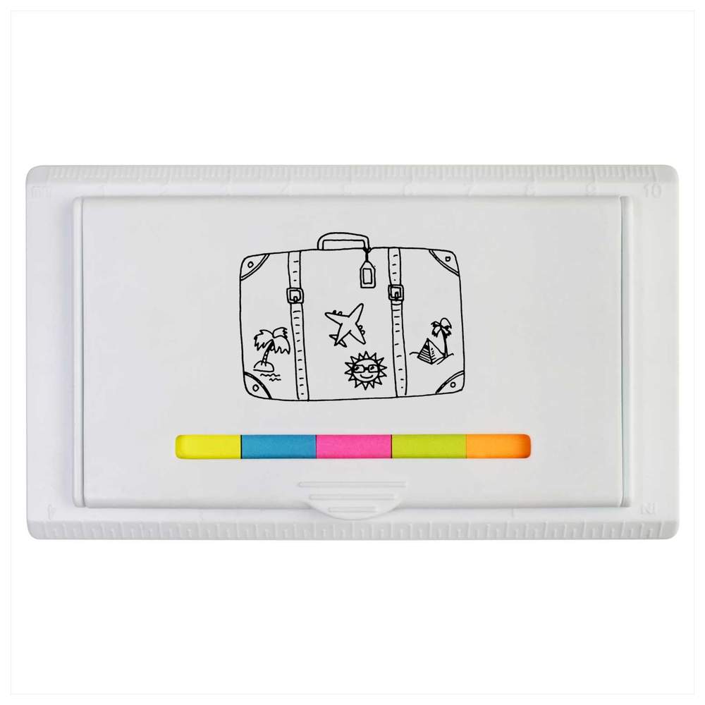 'Travel Suitcase' Sticky Note Ruler Pad (ST00024531)