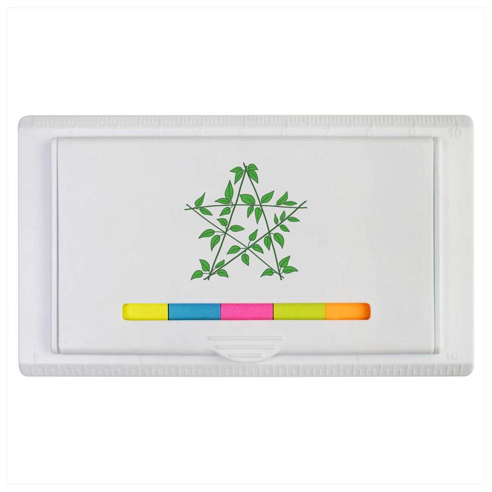 'Leafy Pentacle' Sticky Note Ruler Pad (ST00025442)