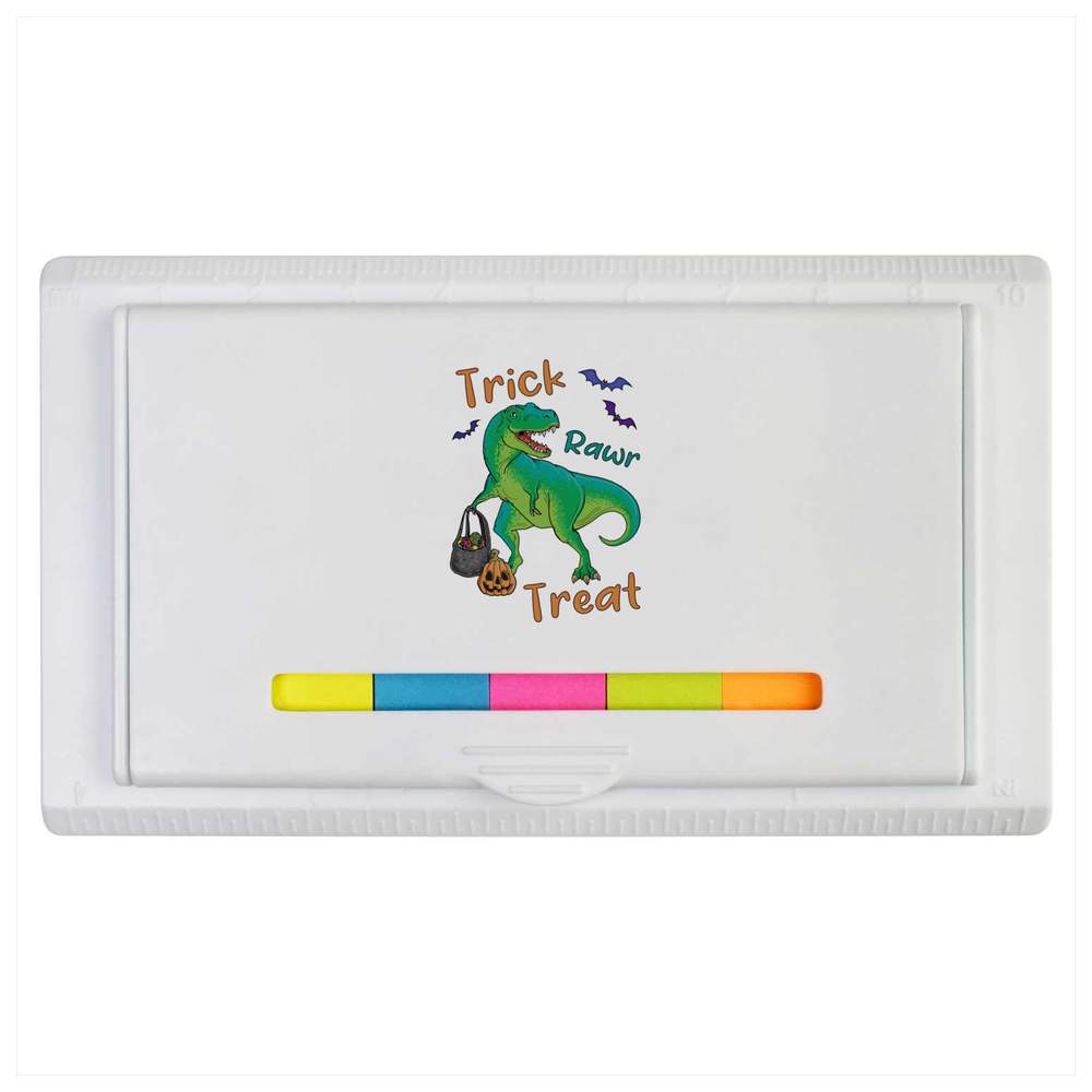 'Trick Or Treat Halloween Dinosaur' Sticky Note Ruler Pad (ST00027923)