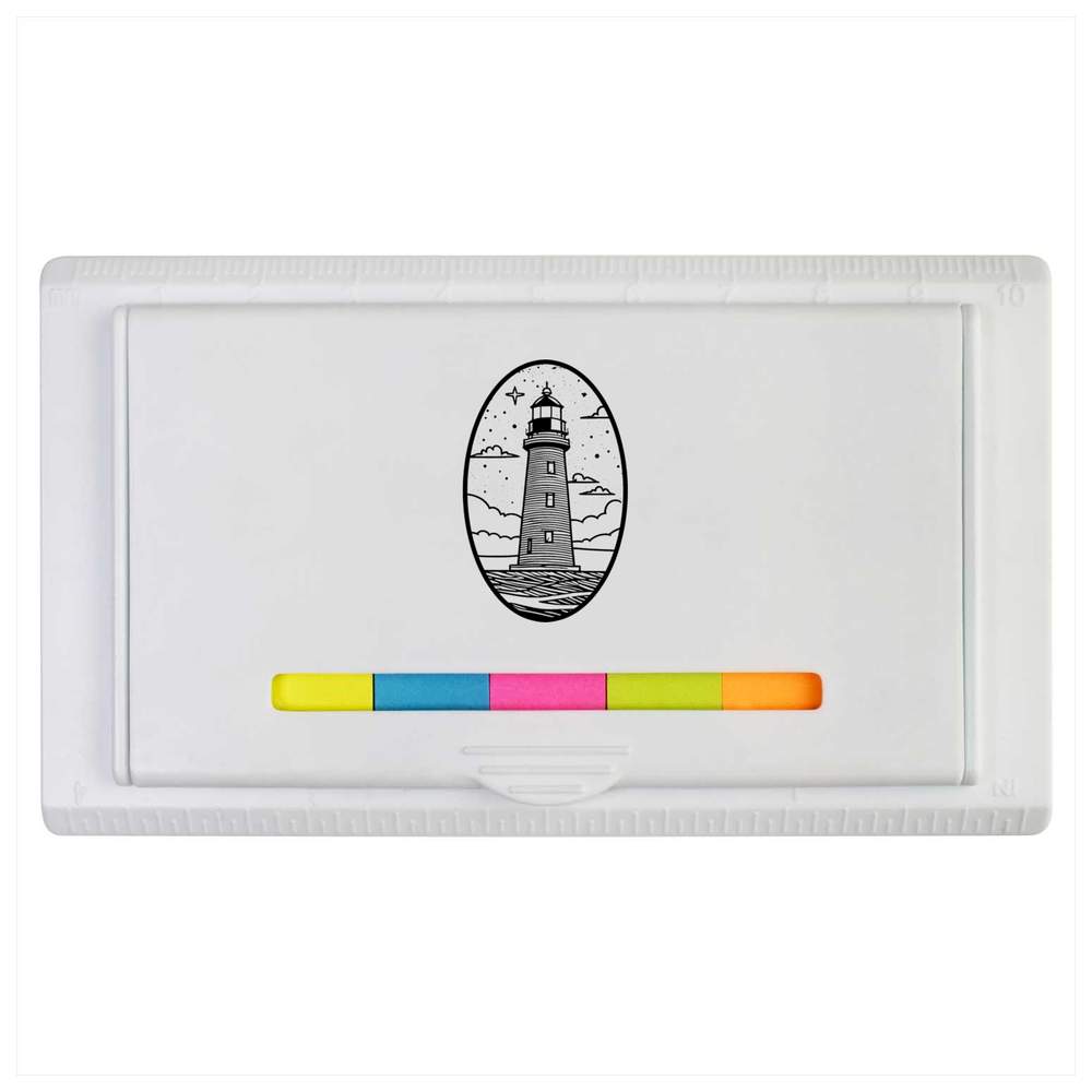 'Lighthouse Above The Sea' Sticky Note Ruler Pad (ST00029745)
