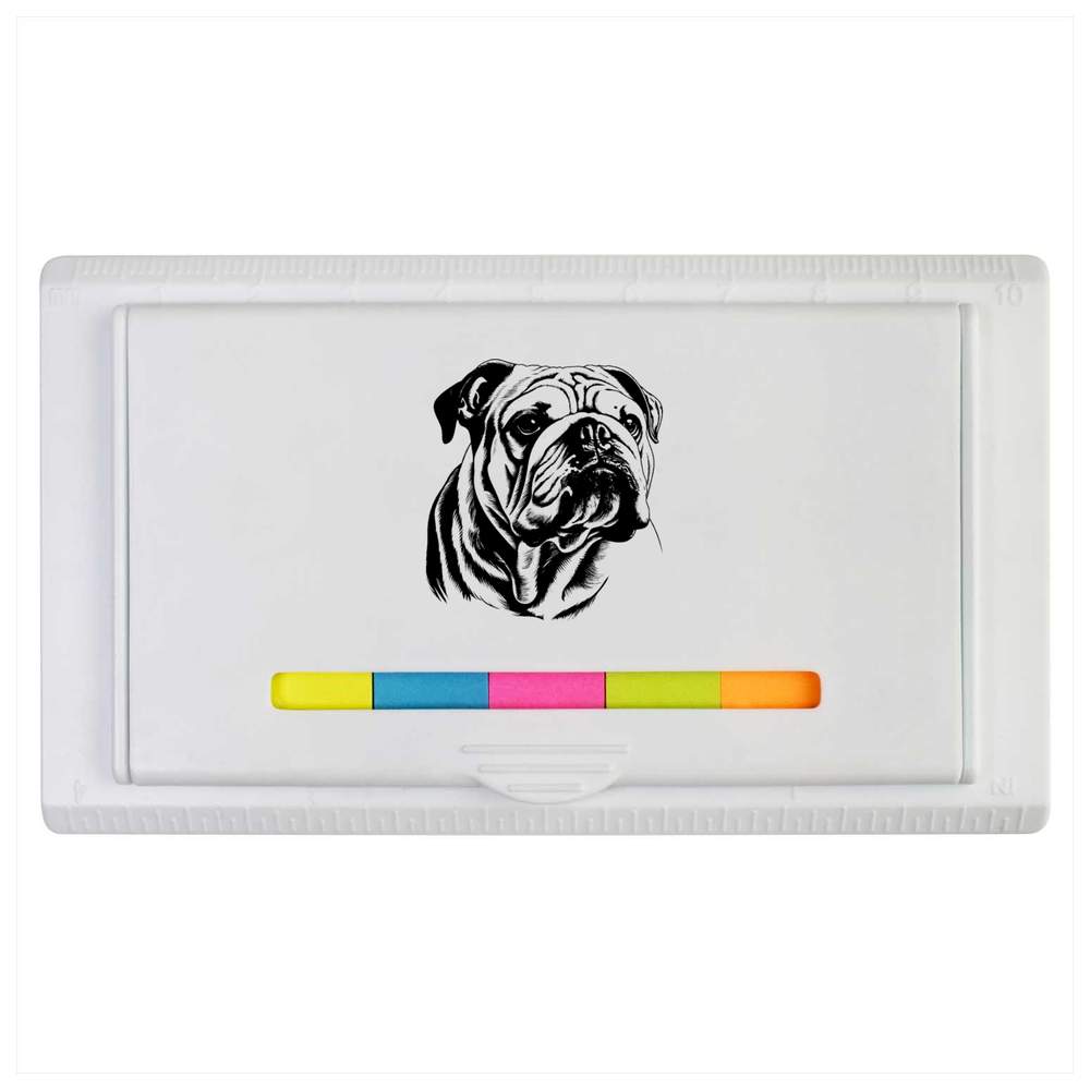 'Bulldog Portrait' Sticky Note Ruler Pad (ST00030525)