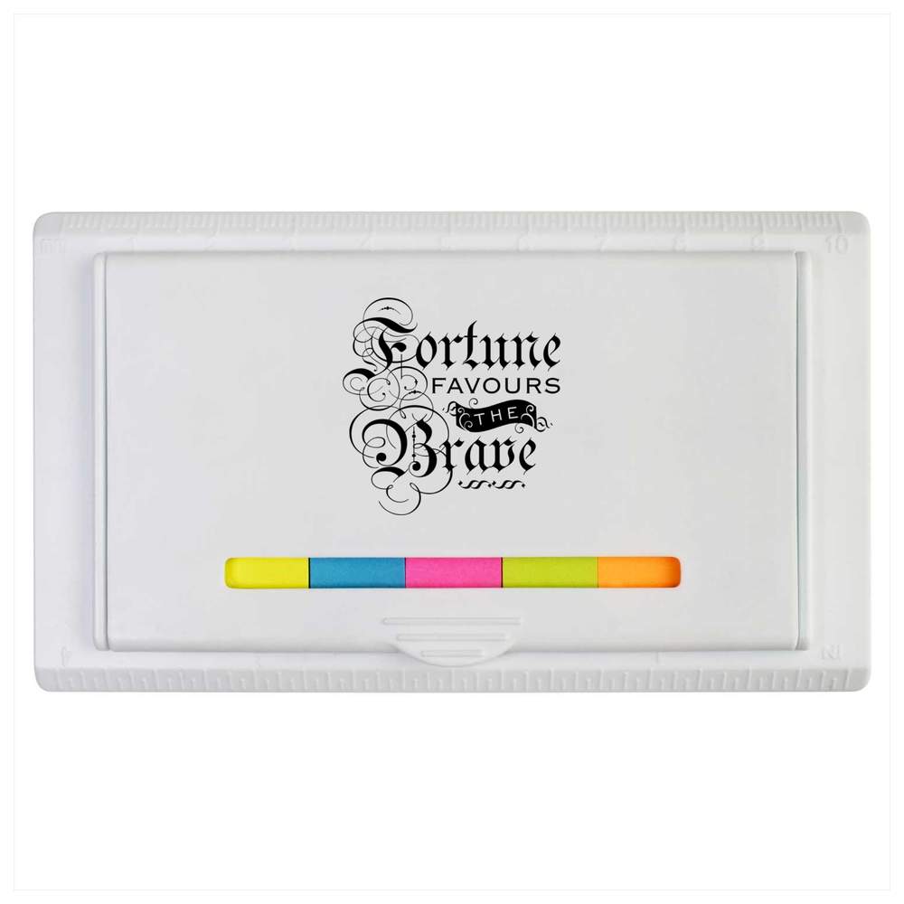'Fortune Favours The Brave' Sticky Note Ruler Pad (ST00033970)