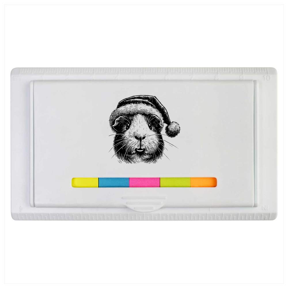 'Guinea Pig Wearing Santa Hat' Sticky Note Ruler Pad (ST00036083)