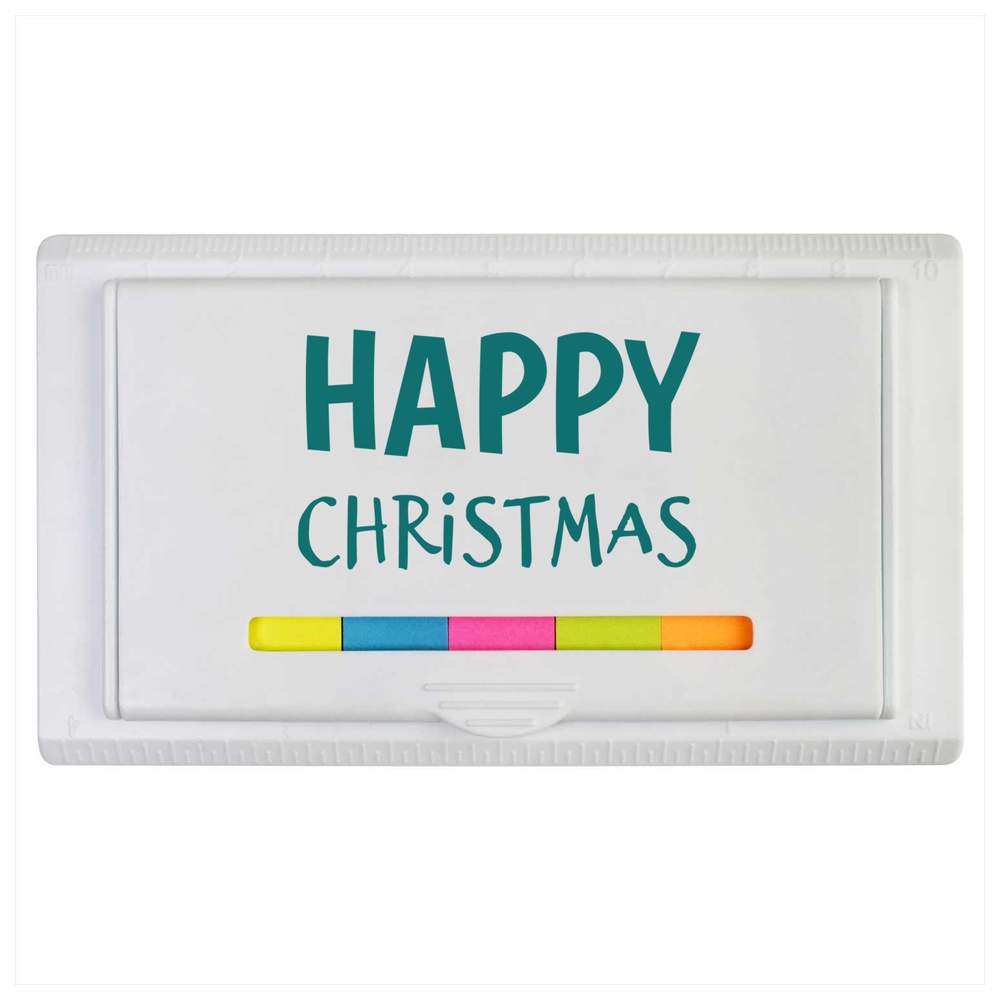 'Happy Christmas' Sticky Note Ruler Pad (ST00036173)