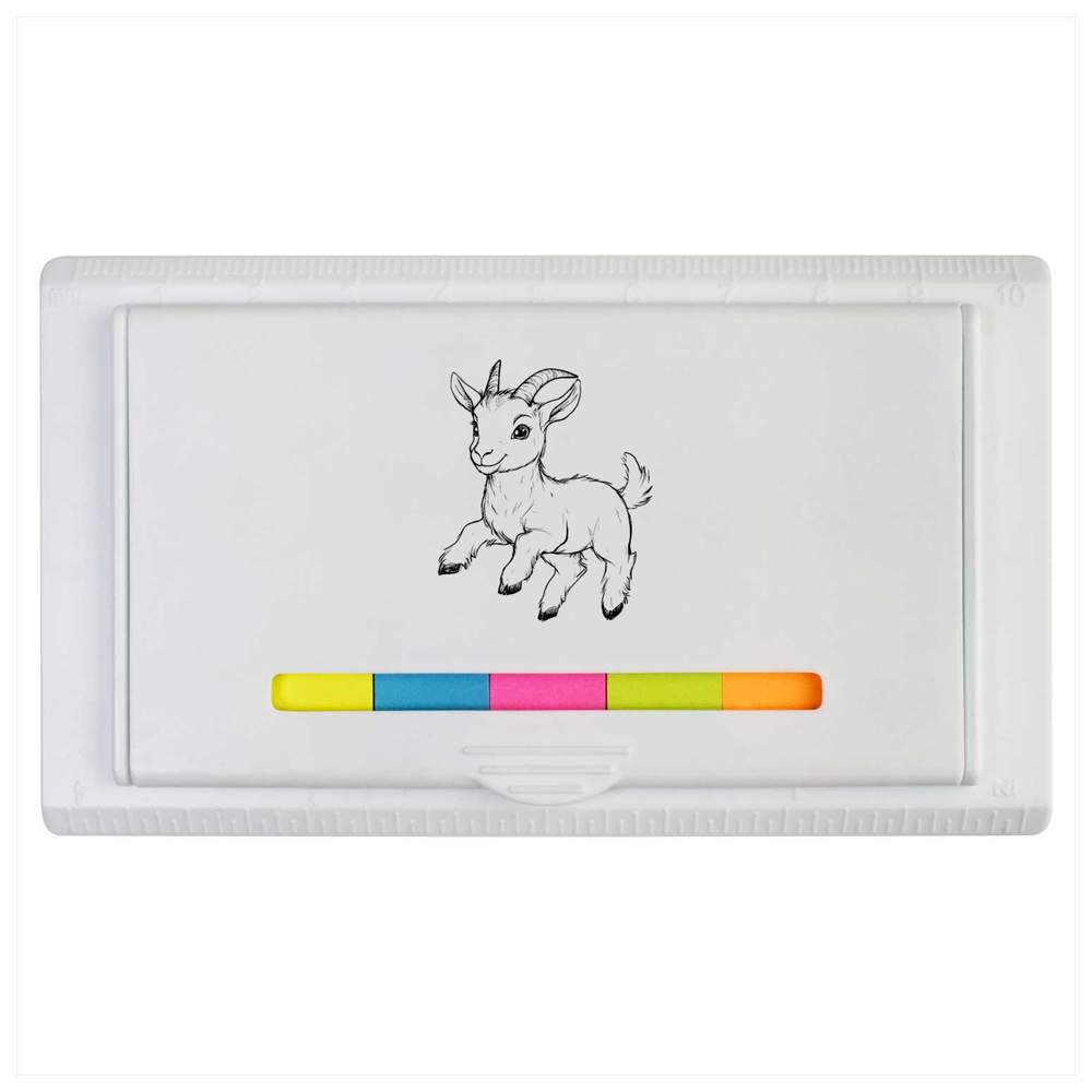 'Cute Goat Jumping' Sticky Note Ruler Pad (ST00036730)