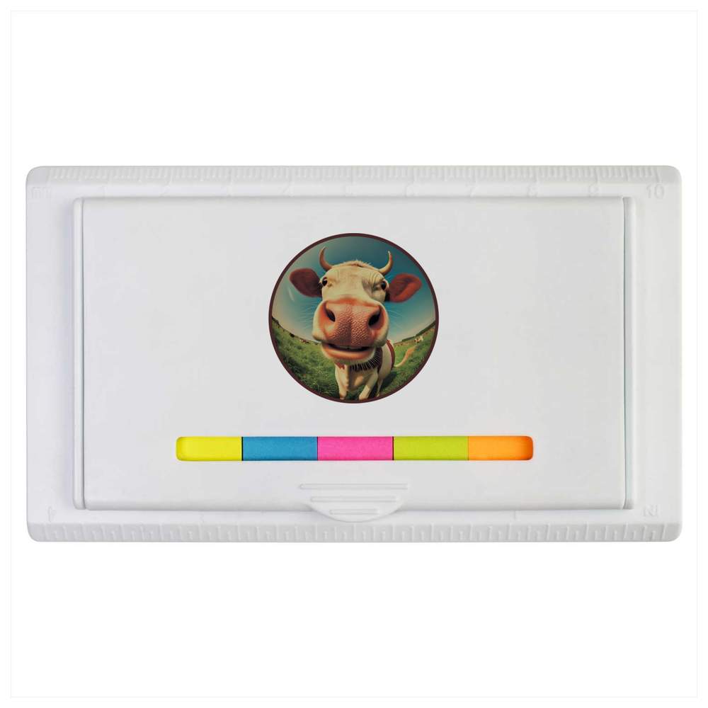 'Smiling Cow' Sticky Note Ruler Pad (ST00036833)