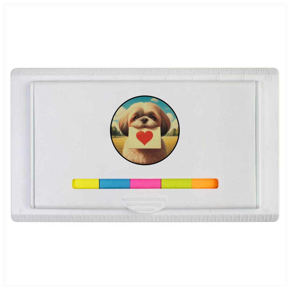 'Shih Tzu Love Note' Sticky Note Ruler Pad (ST00038025)