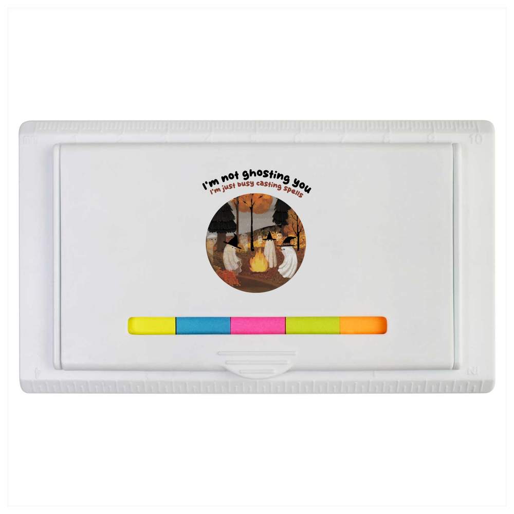 'I'm not ghosting I'm just busy casting spells' Sticky Note Ruler Pad (ST00038114)