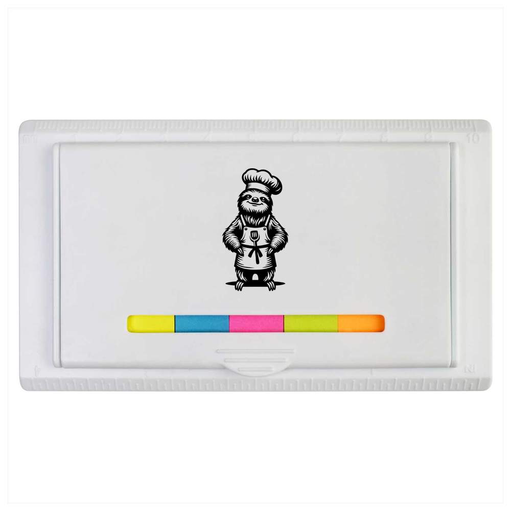 'Sloth Chef Wearing Apron' Sticky Note Ruler Pad (ST00038159)