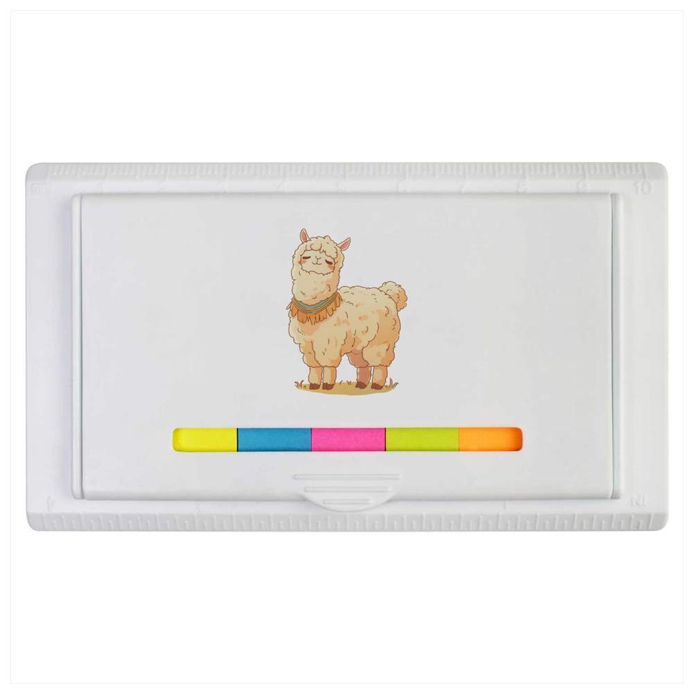 'Cute Llama Standing' Sticky Note Ruler Pad (ST00038847)