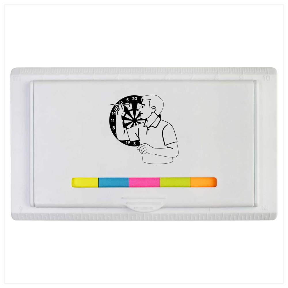 'Darts Player in Action' Sticky Note Ruler Pad (ST00039347)