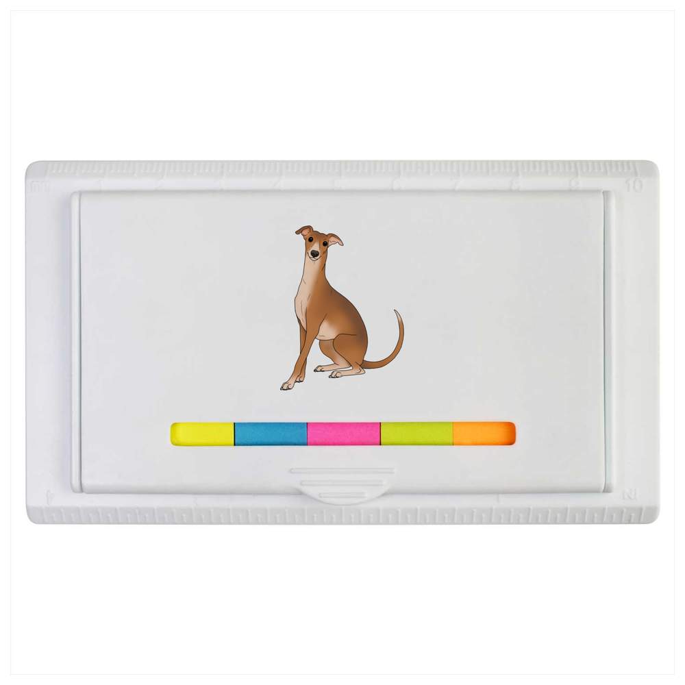 'Sitting Itallian Greyhound' Sticky Note Ruler Pad (ST00039964)