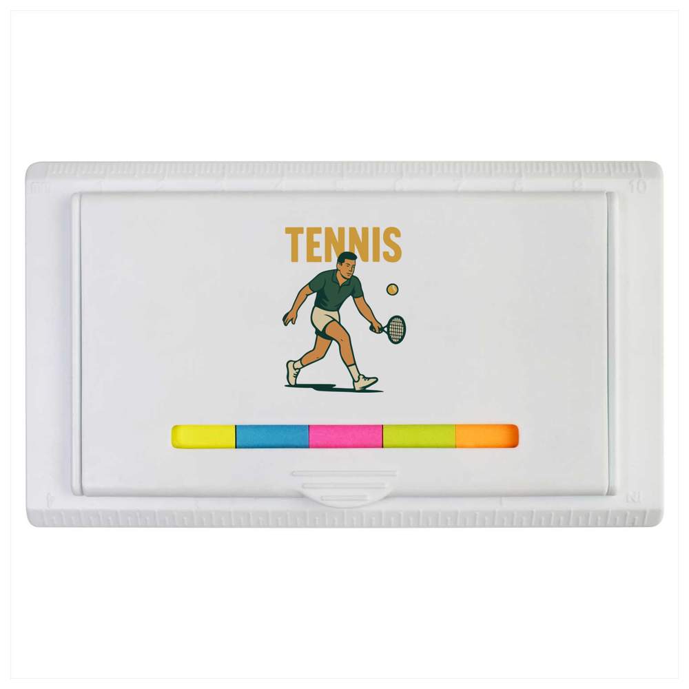 'Tennis Player Game' Sticky Note Ruler Pad (ST00040202)