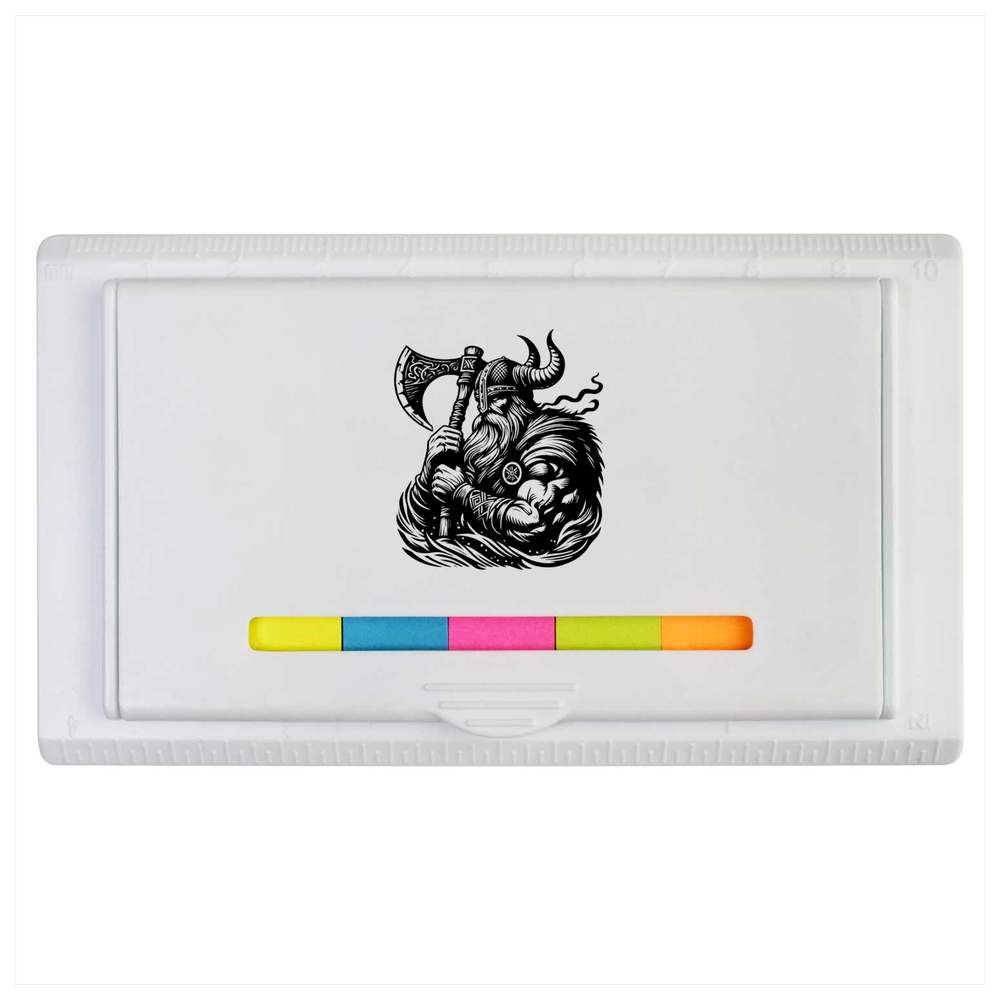 'Viking Warrior With Battle Axe' Sticky Note Ruler Pad (ST00040909)