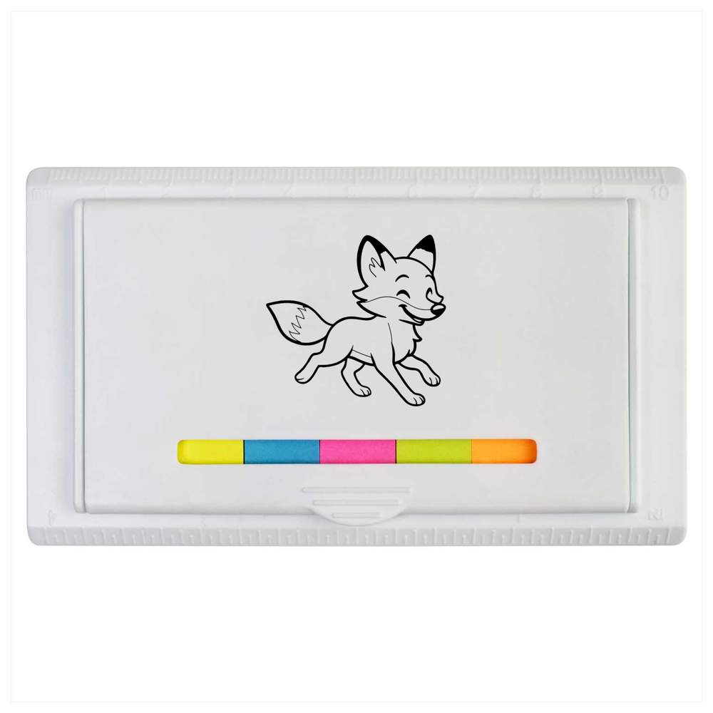 'Happy Running Fox' Sticky Note Ruler Pad (ST00041305)