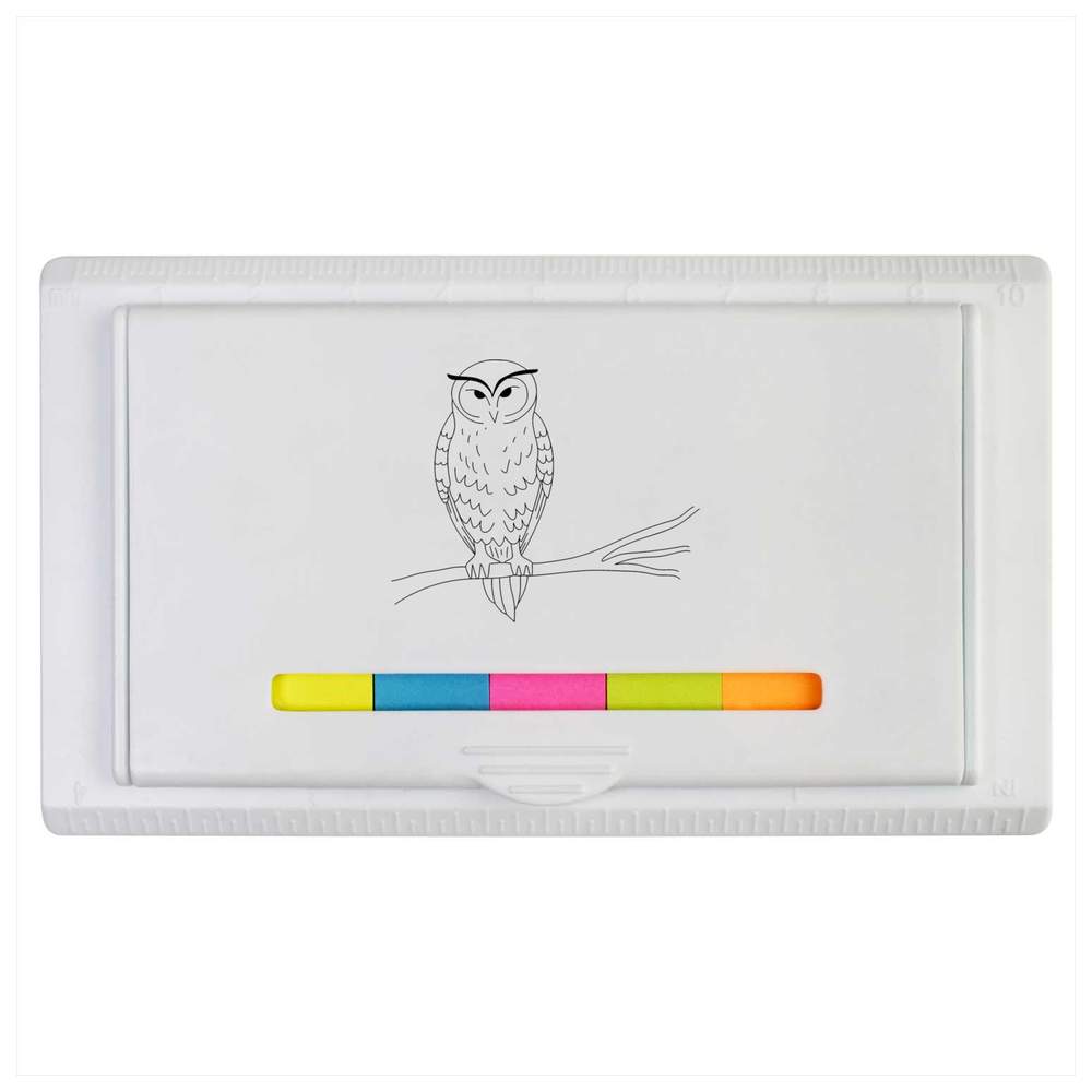 'Owl on Branch' Sticky Note Ruler Pad (ST00041662)