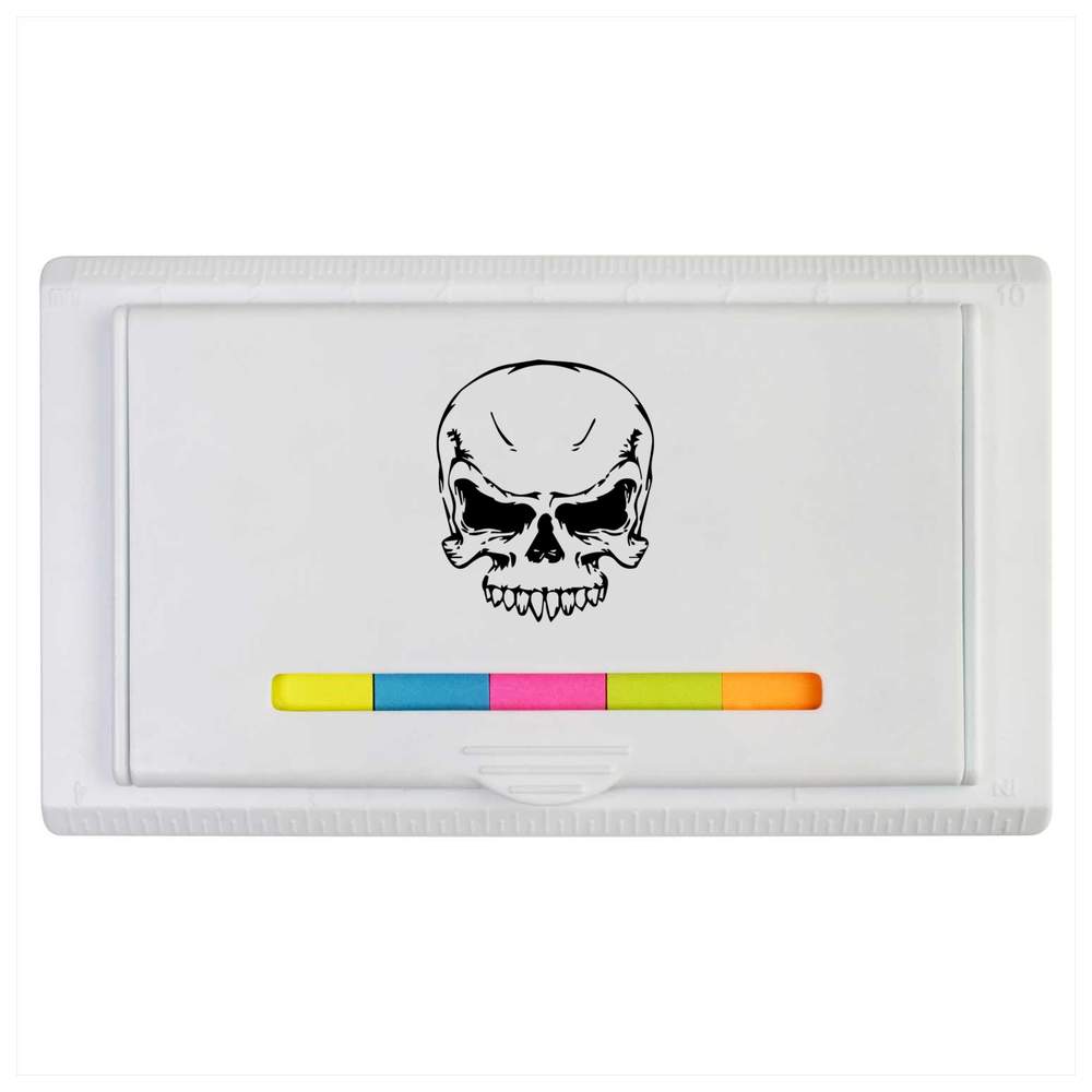 'Threatening Skull Illustration' Sticky Note Ruler Pad (ST00042949)