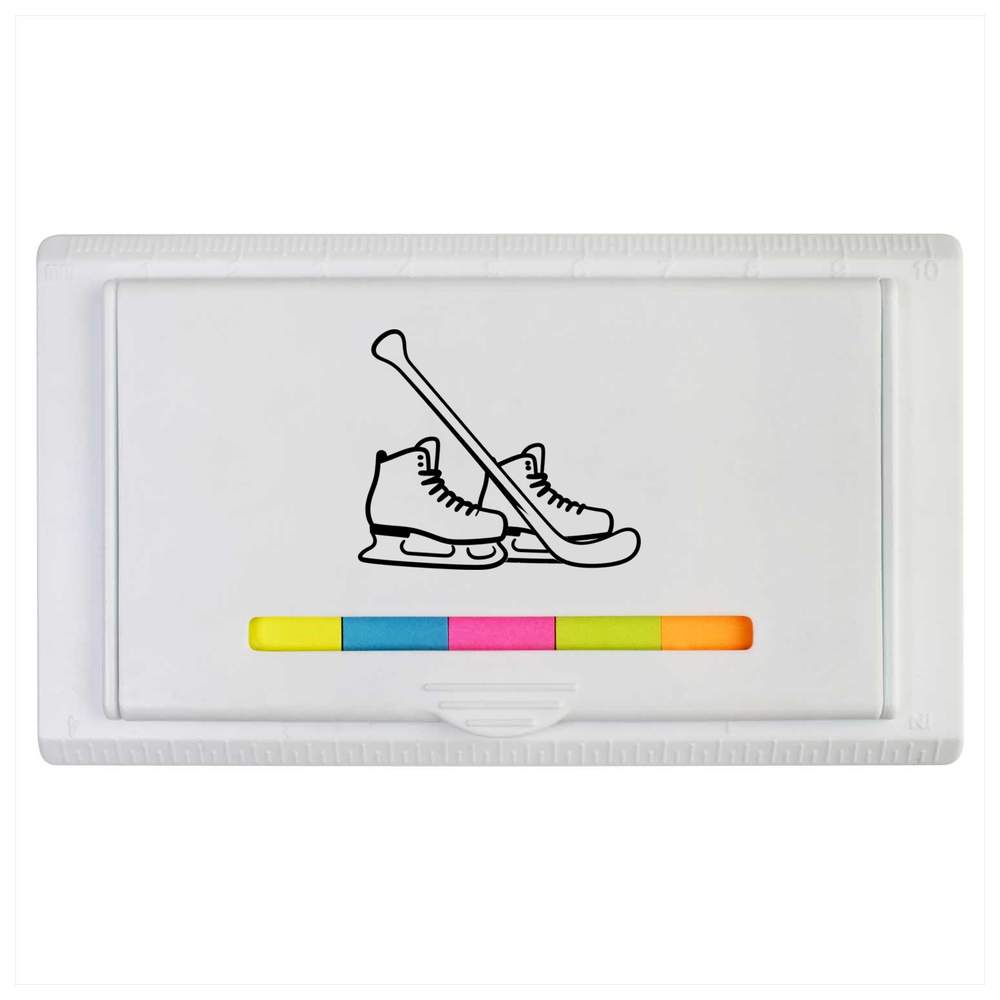'Hockey Stick & Skates' Sticky Note Ruler Pad (ST00047369)