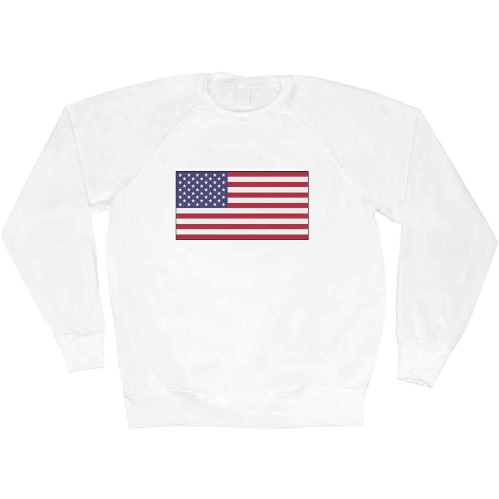 Large 'American Flag' Adult Sweatshirt / Sweater / Jumper (SW00039987)