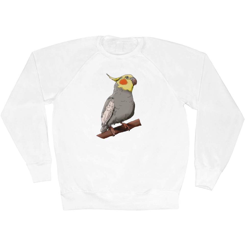 Large 'Cockatiel' Adult Sweatshirt / Sweater / Jumper (SW00068559)