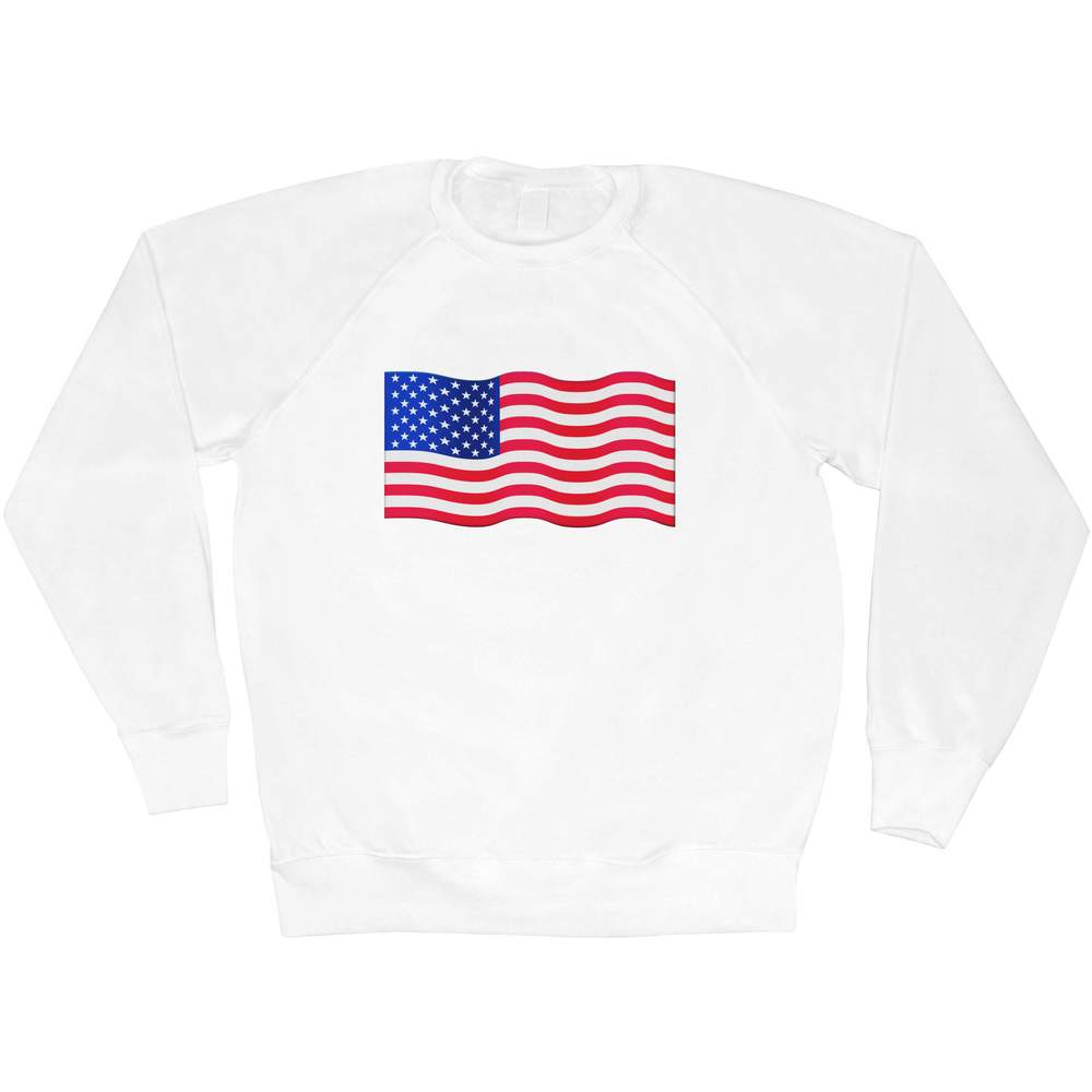 Large 'American Flag' Adult Sweatshirt / Sweater / Jumper (SW00088084)
