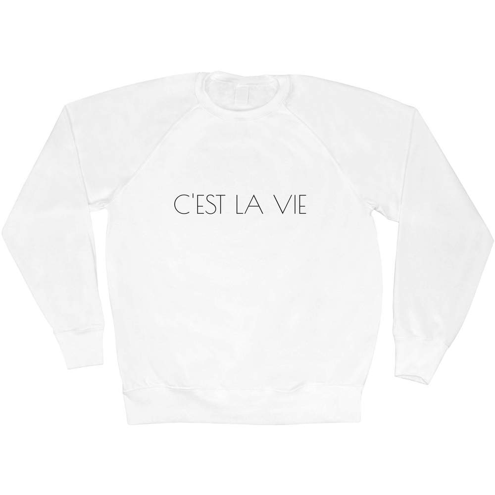 Large 'C'est la Vie' Adult Sweatshirt / Sweater / Jumper (SW00111247)