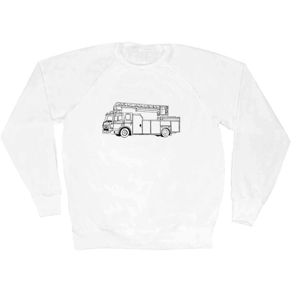 Large 'Fire Truck' Adult Sweatshirt / Sweater / Jumper (SW00145227)