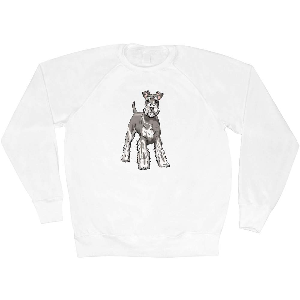 Large 'Playful Schnauzer' Adult Sweatshirt / Sweater / Jumper (SW00146851)