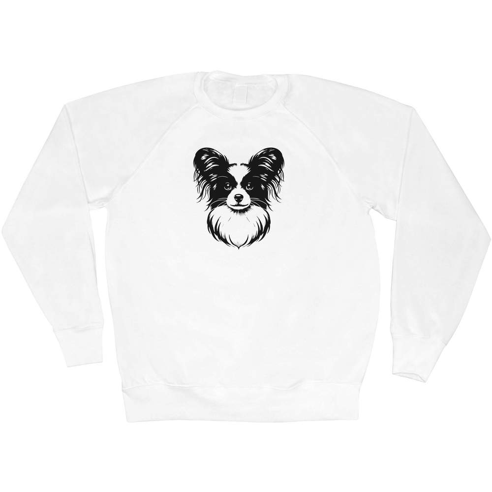Large 'Papillon Dog' Adult Sweatshirt / Sweater / Jumper (SW00147647)