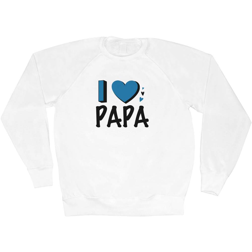 Large 'I Love Papa' Adult Sweatshirt / Sweater / Jumper (SW00168943)