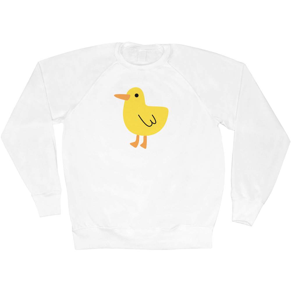 Large 'Yellow Duck' Adult Sweatshirt / Sweater / Jumper (SW00170839)