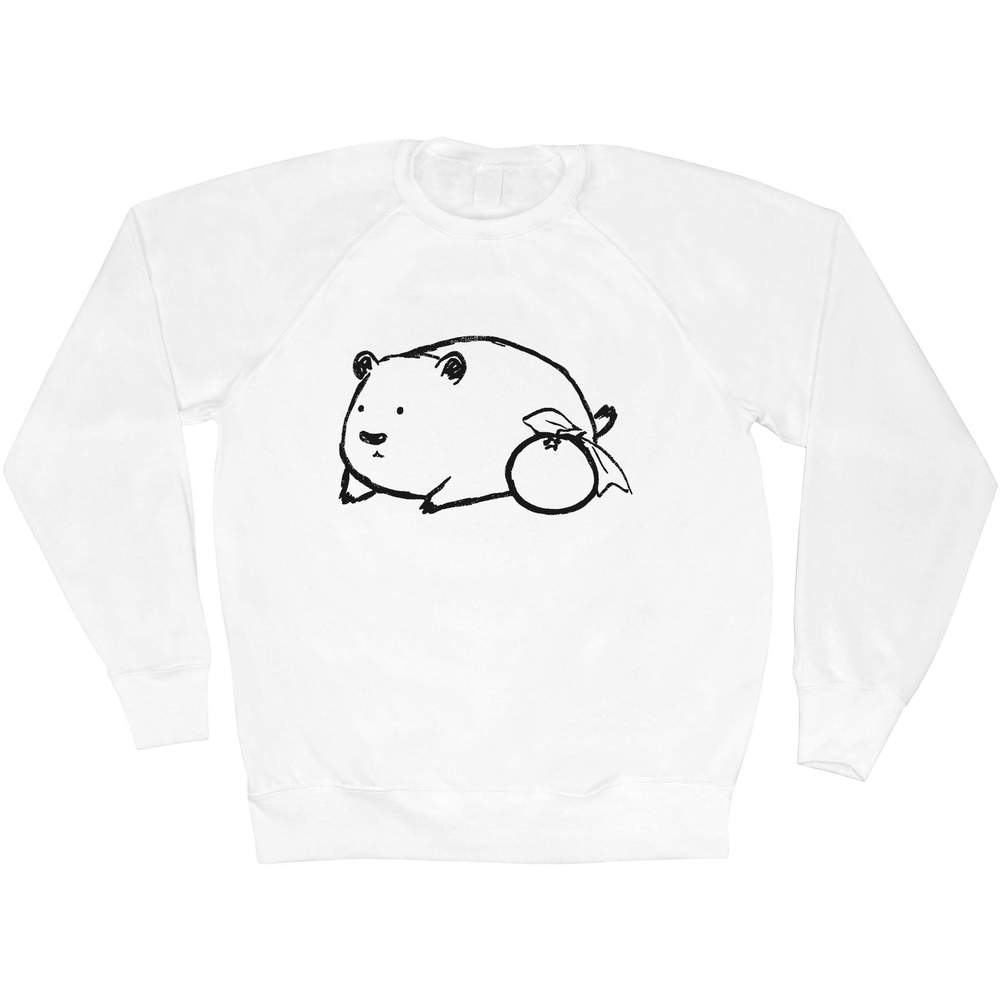 Medium 'Chubby Hamster with fruit' Adult Sweatshirt / Sweater / Jumper (SW00162066)