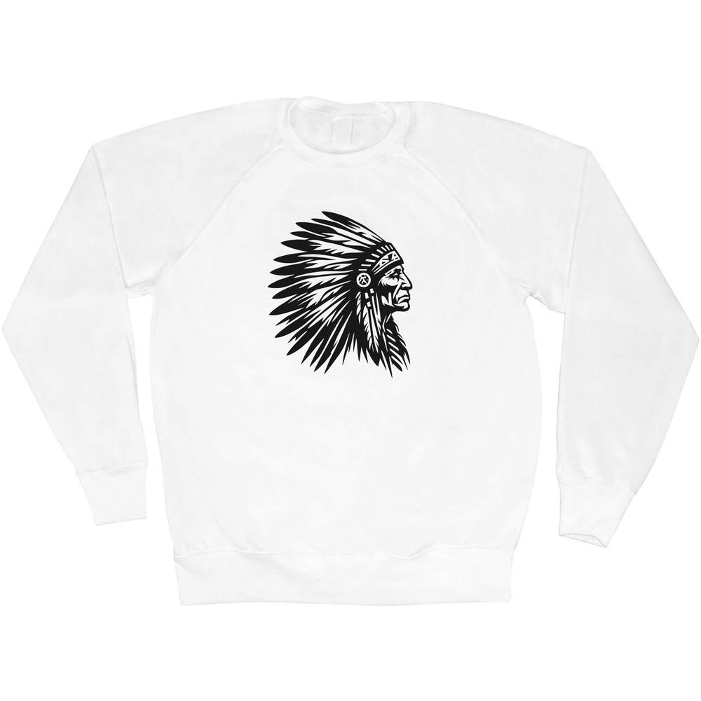Medium 'Native American Indian Chief' Adult Sweatshirt / Sweater / Jumper (SW00166682)