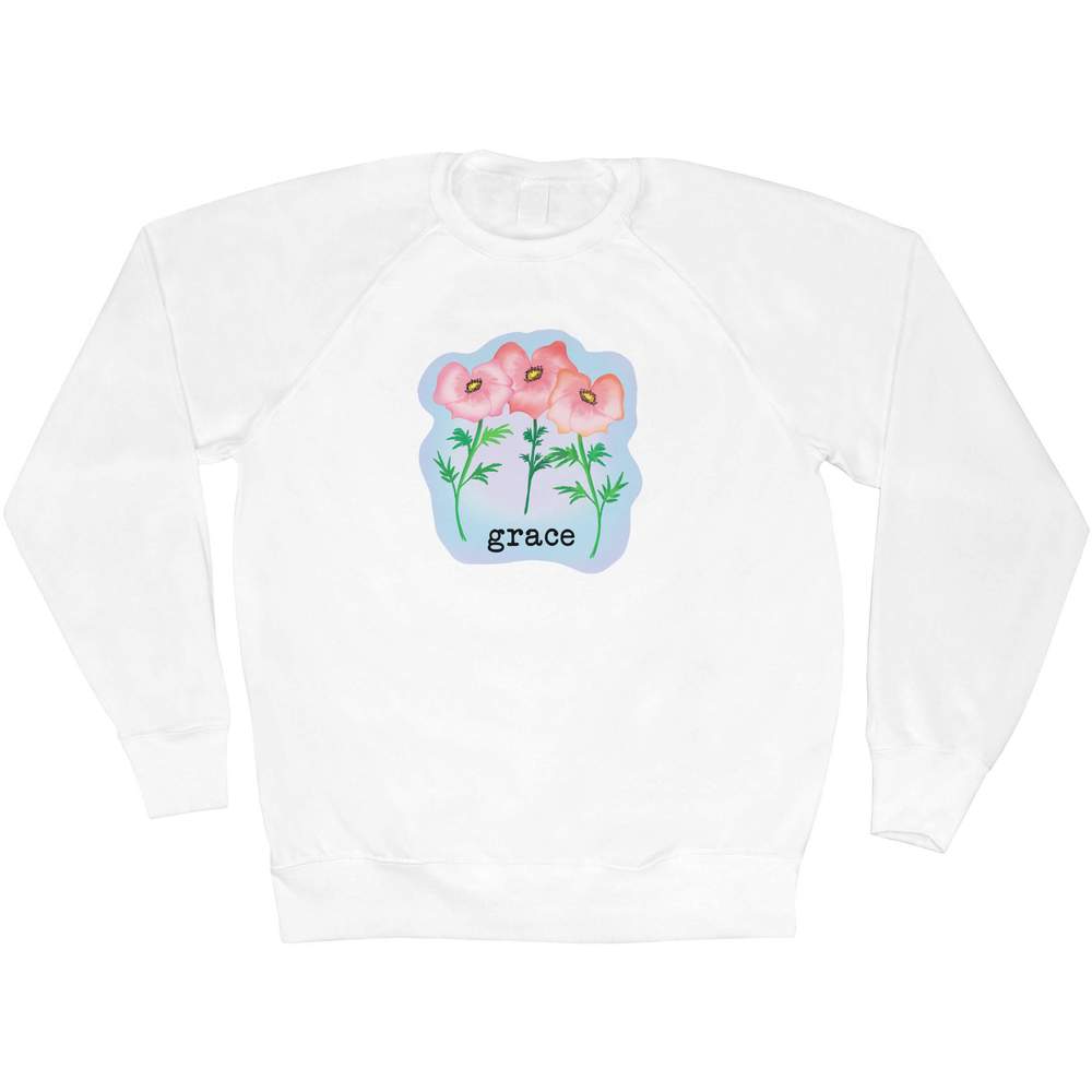 Medium 'Graceful Poppies' Adult Sweatshirt / Sweater / Jumper (SW00172118)