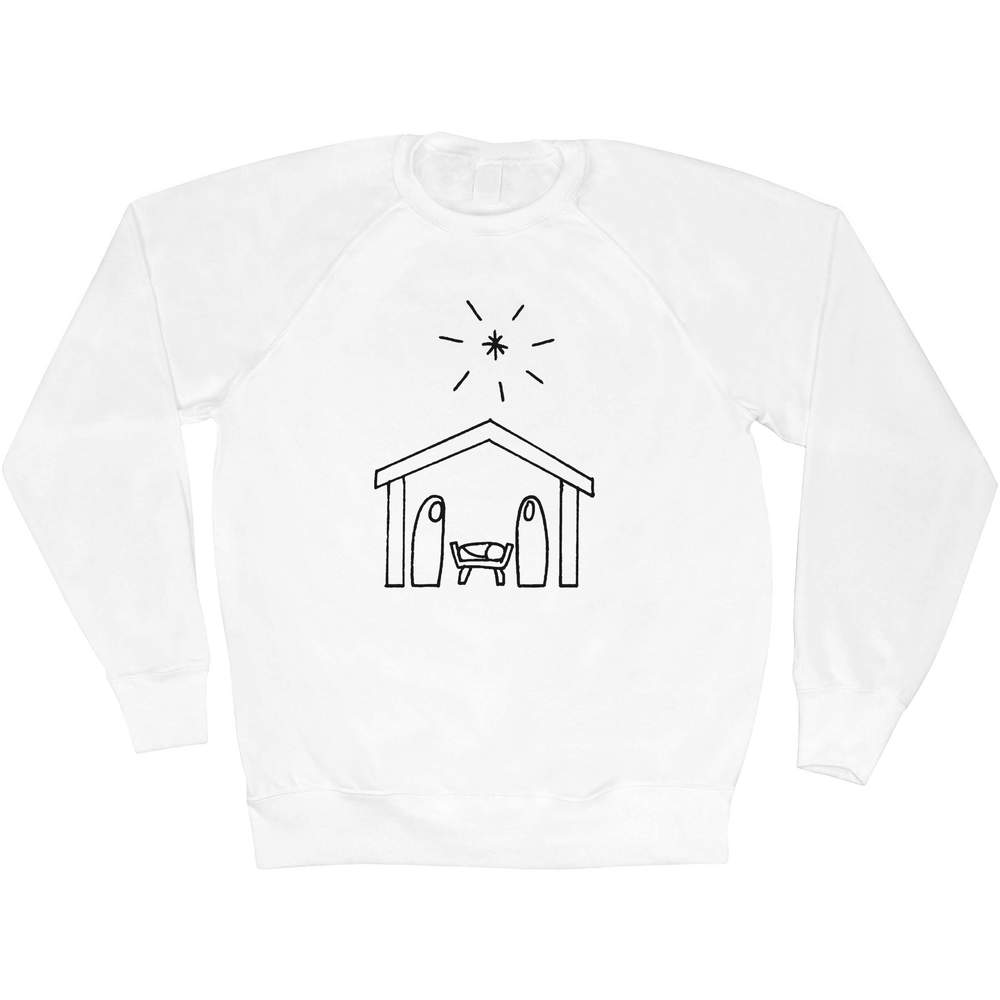 Small 'Christmas Nativity Scene' Adult Sweatshirt / Sweater / Jumper (SW00047293)