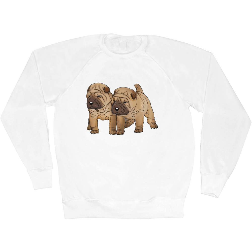'Shar-Pei Puppies' Adult Sweatshirt / Sweater / Jumper (SW028727)