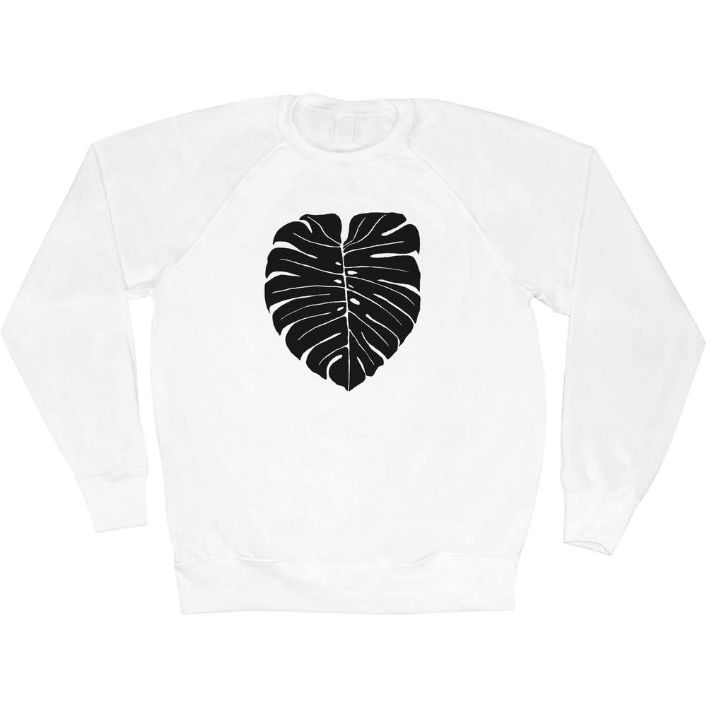 'Swiss Cheese Plant Leaf' Adult Sweatshirt / Sweater / Jumper (SW028882)