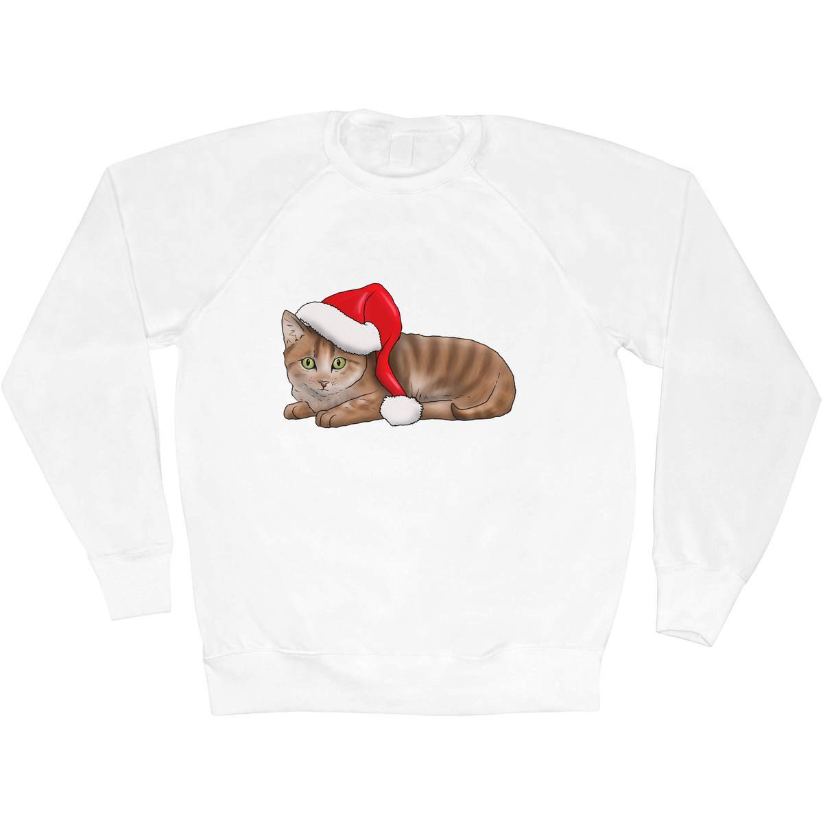'Christmas Kitten' Adult Sweatshirt / Sweater / Jumper (SW032176)