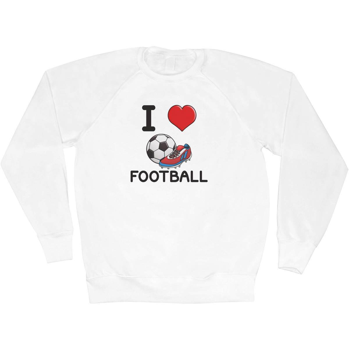 'I Love Football' Adult Sweatshirt / Sweater / Jumper (SW032444)