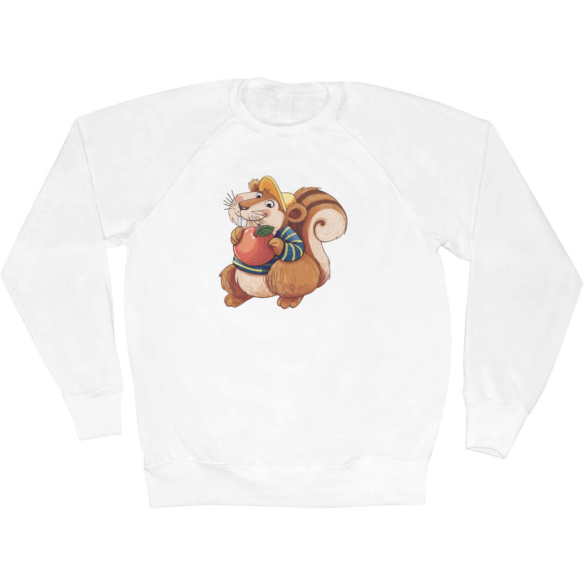 'Squirrel & Apple' Adult Sweatshirt / Sweater / Jumper (SW038422)